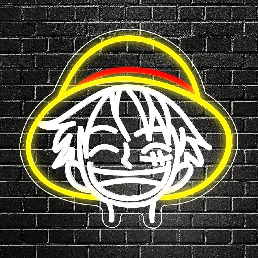 Letreiro neon personalizado com estética anime