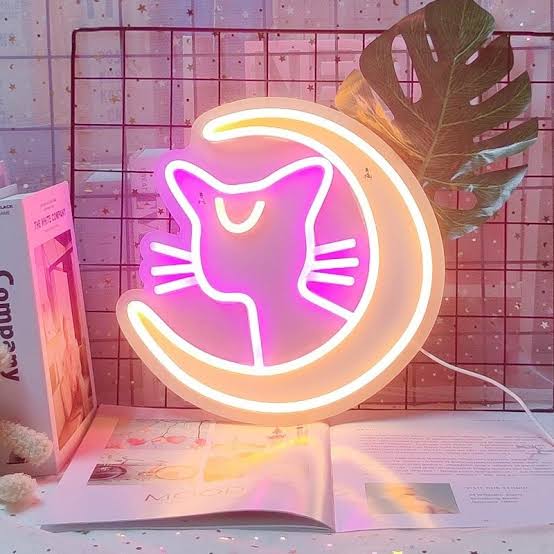 Arte neon inspirada em anime para quarto gaming
