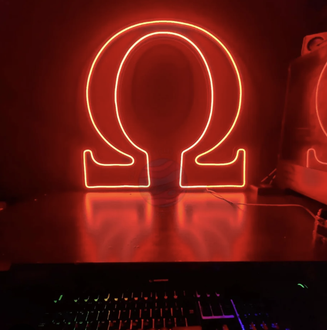 Letreiro neon gaming com atmosfera cyberpunk
